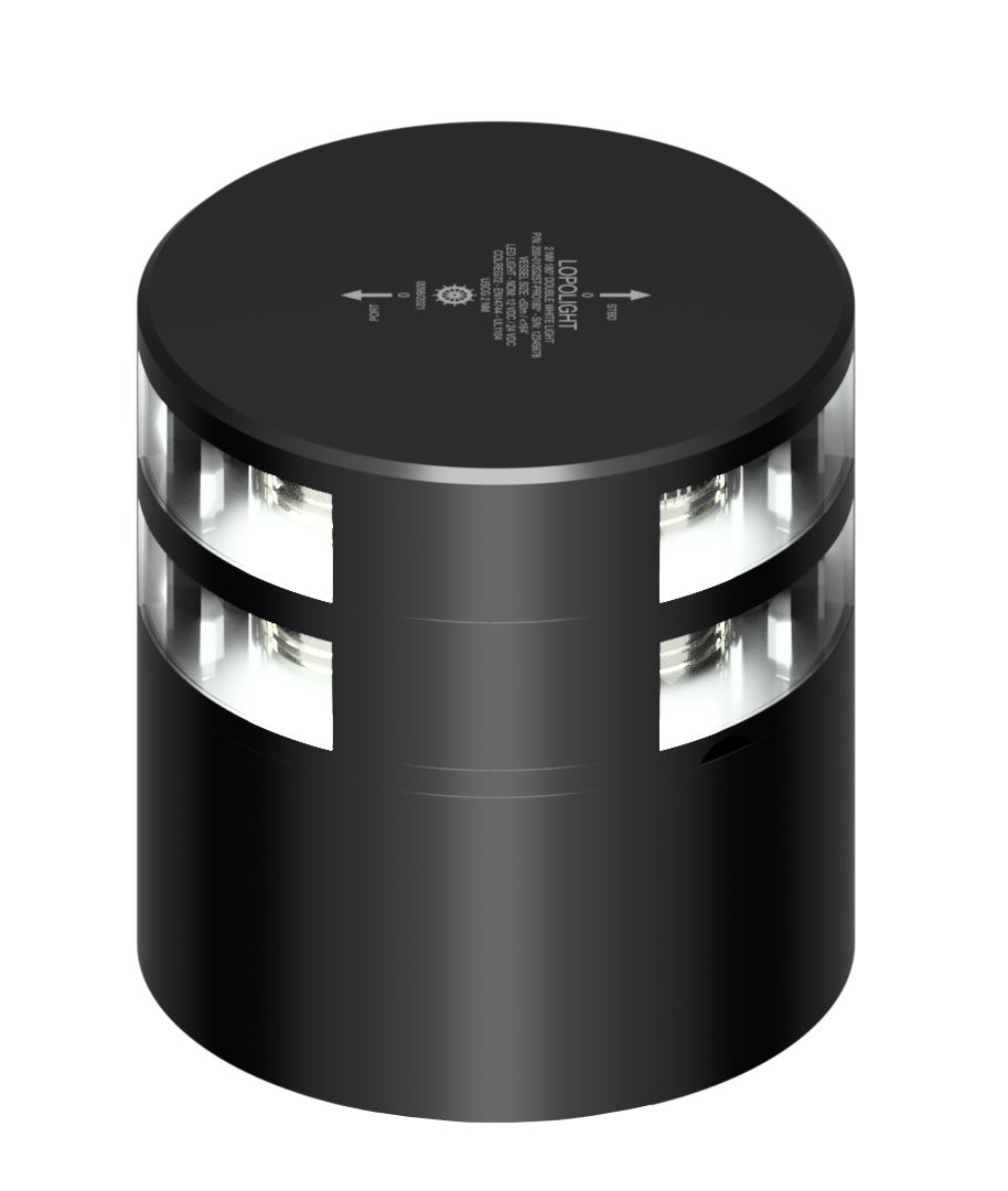 3nm 180° White, Double, black anodized